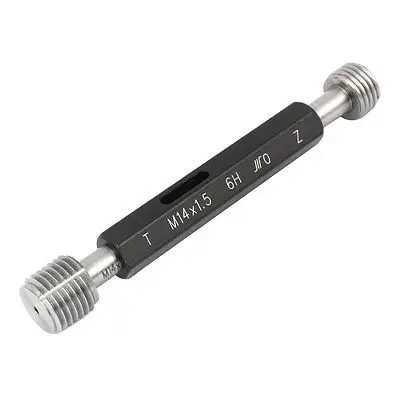 

11.11 Free Shipping M14 x 1.5 6H Steel Pipe Thread Plug Gage Go/No Go Gauge Gaging Tool