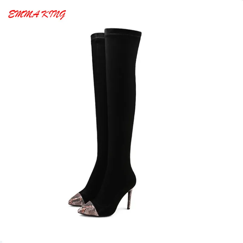 Zapatos Dedo Mezclados as Picture Picture Tacón Puntiagudo Alto Muslo Rodilla Sobre King La Colores 2018 As Botas Damas 43 Shown In Pie Mujer Alta Emma De Elástico Del Nuevo CqxpRT0WCw