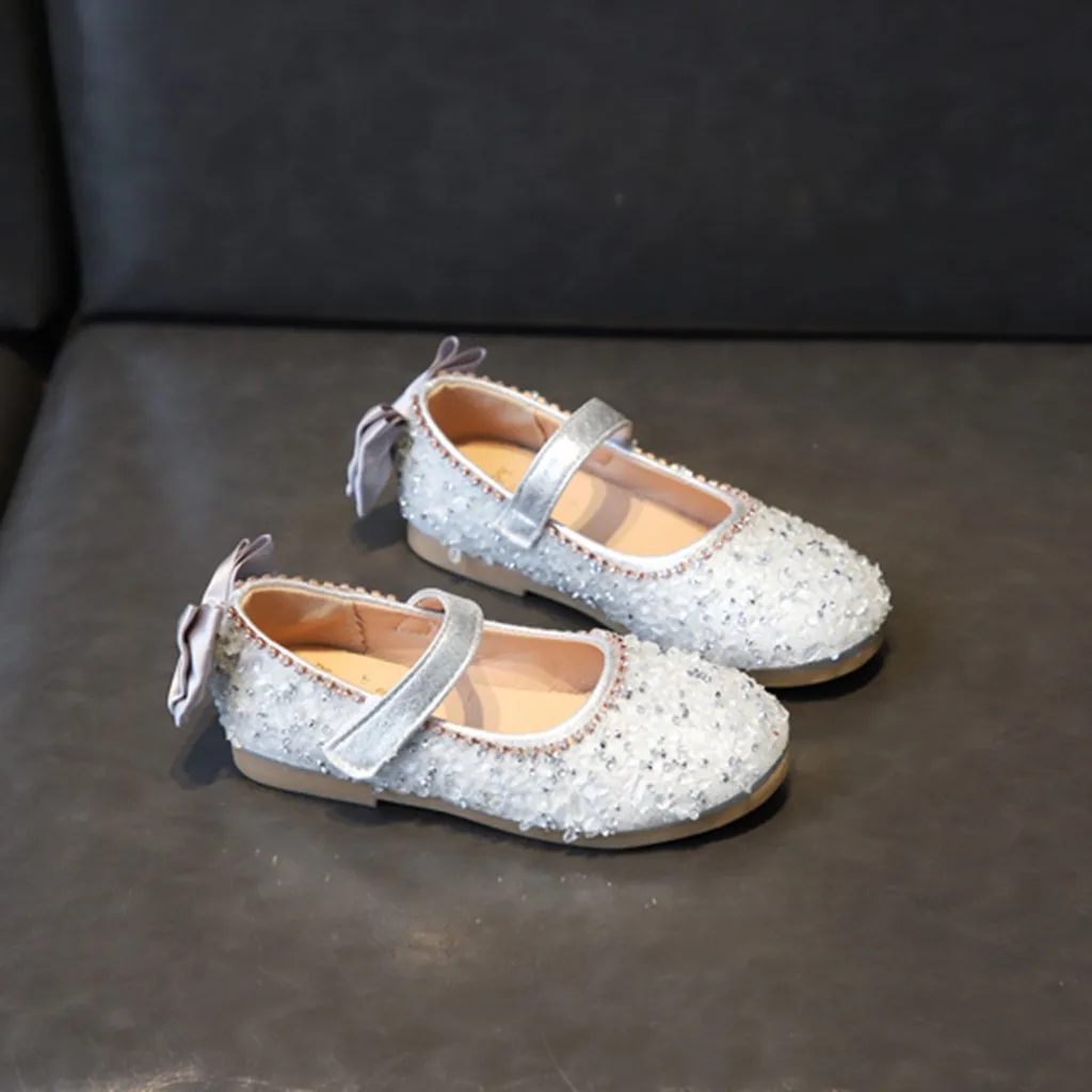 Дети младенец ребенок Кристалл для девушки Bling одиночный принцесса Одиночная повседневная обувь детская обувь