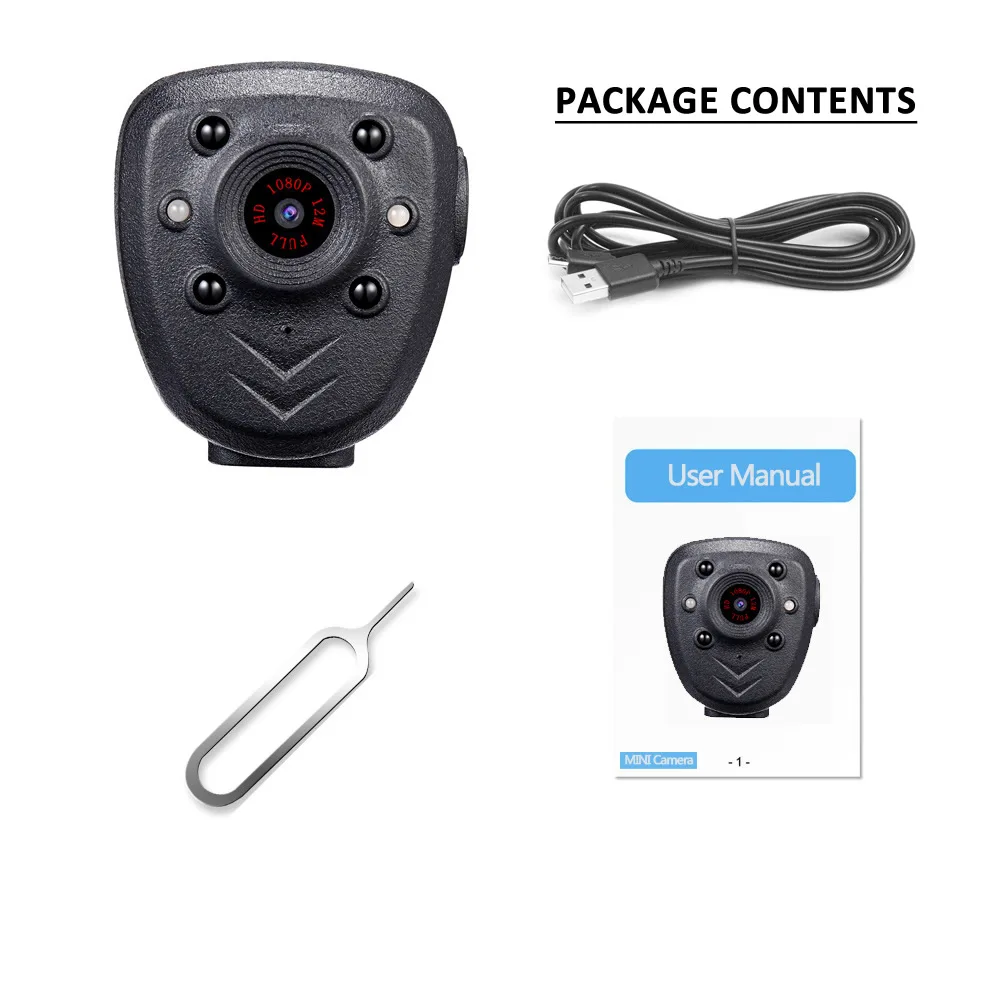 Новейшая мини камера 1080P HD DVR с картой памяти 16 Гб/32 ГБ портативная видеозапись