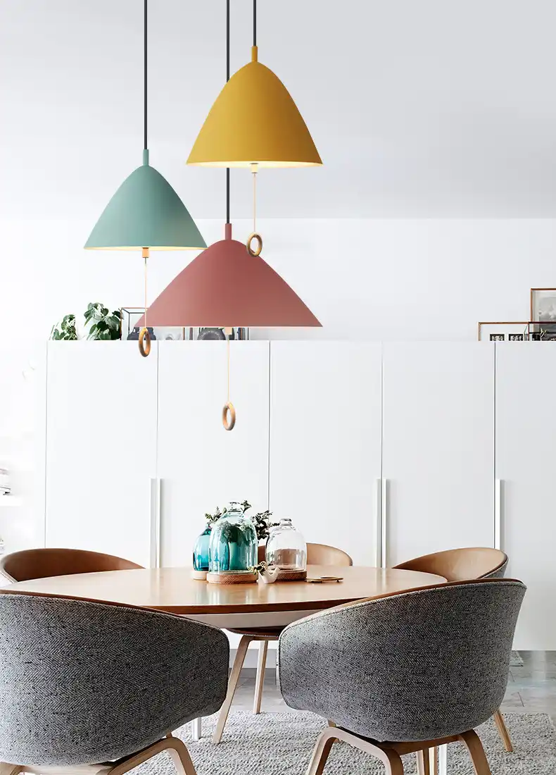 現代北欧アンデンマークペンダントライトアルミペンダントランプ Led シーリング照明器具のレストランキッチンライトペンダント Colgantes ペンダントライト Aliexpress