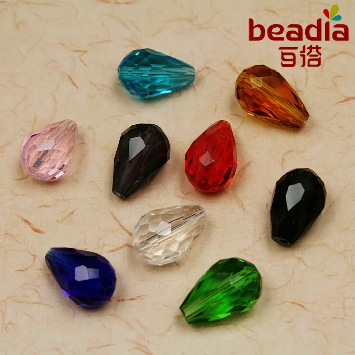 

Chinese Top A Grade Quality 5500 Faceted 8x11mm 10x12mm Teardrop Crystal Glass Quartz Drop Beads 30pcs for fashion Jewelry DIY