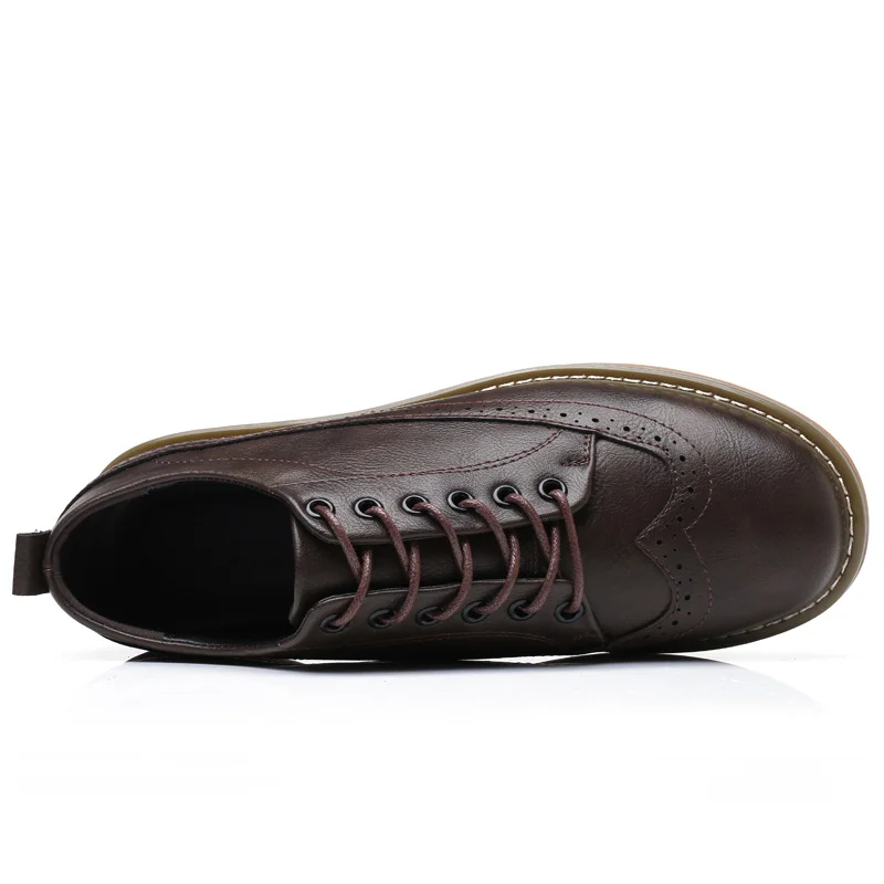 Merkmak Spring New Casual Shoes Men's Leather Flats Lace-Up Shoes Simple Stylish Male Shoes Large Sizes Oxford Shoes For Men Merkmak Spring New Casual Shoes Men's Leather Flats Lace-Up Shoes Simple Stylish Male Shoes Large Sizes Oxford Shoes For Men