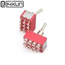 EClyxun 1pcs Mini MTS-402 Toggle Switch 12 Pin 2 Position ON/ON 5A/125VAC 2A/250VAC