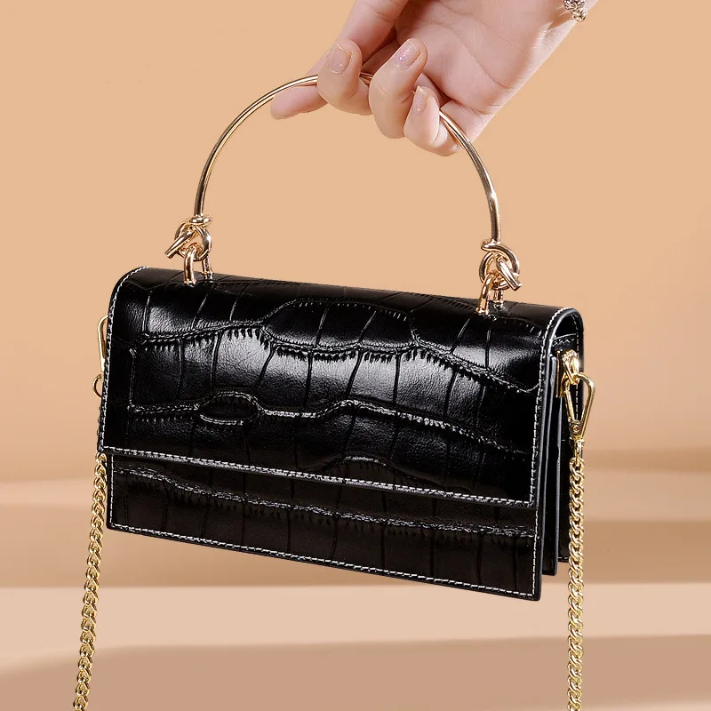 

Women Alligator Shoulder Bag Genuine Leather Designer Messenger Bags Crocodile pattern Chain Handbag Ladies Tote Evening Bags