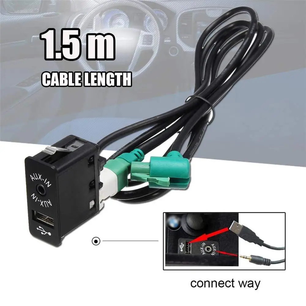 

Car CD Changer Stereo Audio Harness Wire Cable Switch Button AUX IN Kit For BMW 3 5 7 Series E60 E61 E63 E64 E87 E90 E70 F25 X3