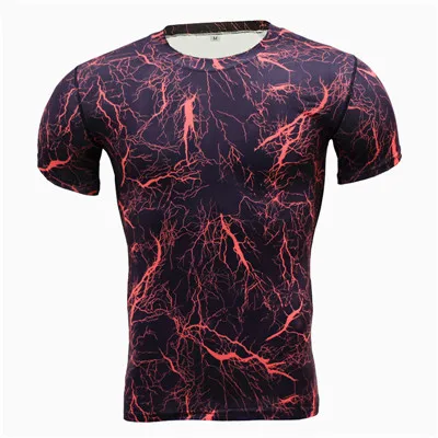 Компрессионная спортивная рубашка мужская быстросохнущая 3D печать камуфляж Бег Фитнес Футболка облегающая футболка Рашгард футбол спортивная одежда для тренажерного зала футболки - Color: TD15