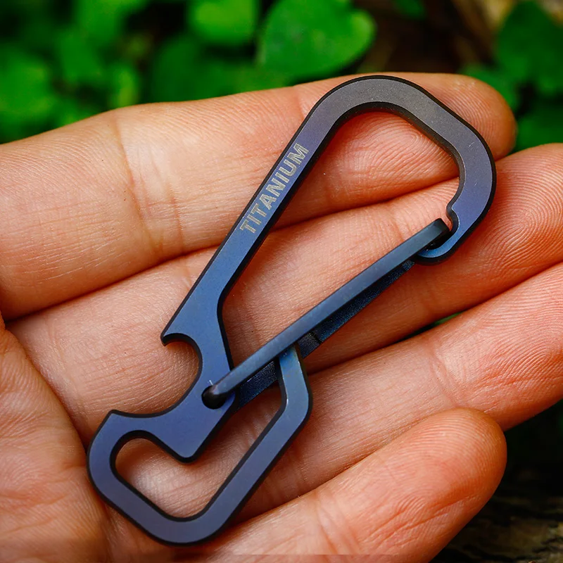 Tiartisan Titanium Multi-function high load-bearing Carabiner outdoor hook EDC Clip hook 65cm