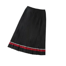 Новые юбки длиной до колена Высокая талия эластичная талия юбки полосатые трикотажные юбки офисные женские юбки женские#3082