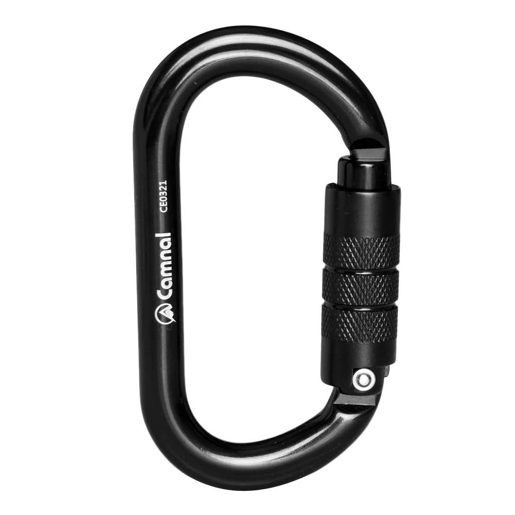 Perfeclan Rock Screw Gate Auto Locking Carabiner Climbing Safety D Type Hook Aluminum Auto Lock Screwgate D Carabiner