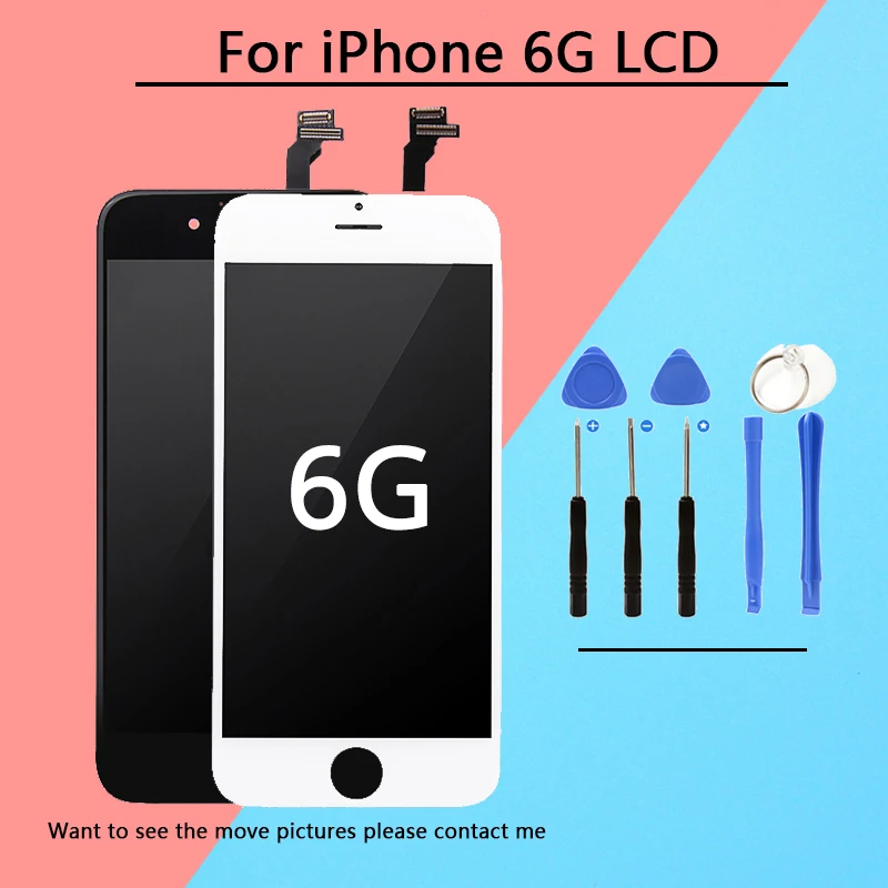 

10PCS/LOT 100% AAA Quality White&Black For iPhone 6 LCD Replacement Screen LCD Display with Touch Digitizer Assembly Free DHL
