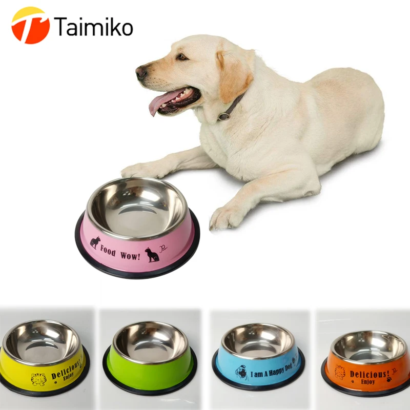Kartun Anti Karat Anjing Peliharaan Kucing Makanan Air Bowl Anti