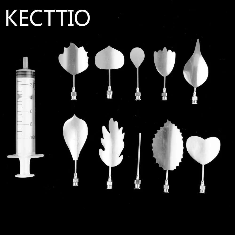 Cake Decorating Mold Needle Nozzle Tools 10 Gelatin Art needle+1pc Needle Tube 3D Gelatin Jello