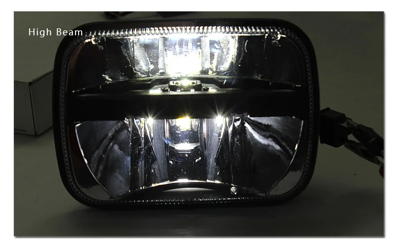 Funlight A Pair Square 5''x 7'' Inch Led  Headlight Truck Light High Low Beam Headlamp For Jeep Wrangler YJ Cherokee XJ Trucks (5)