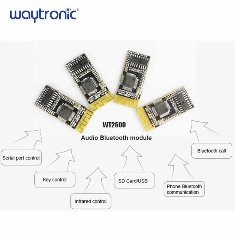 5 шт. WT2600M02 беспроводной Bluetooth аудио модуль с 3 Вт усилитель MP3 WAV формат поддержка SPI