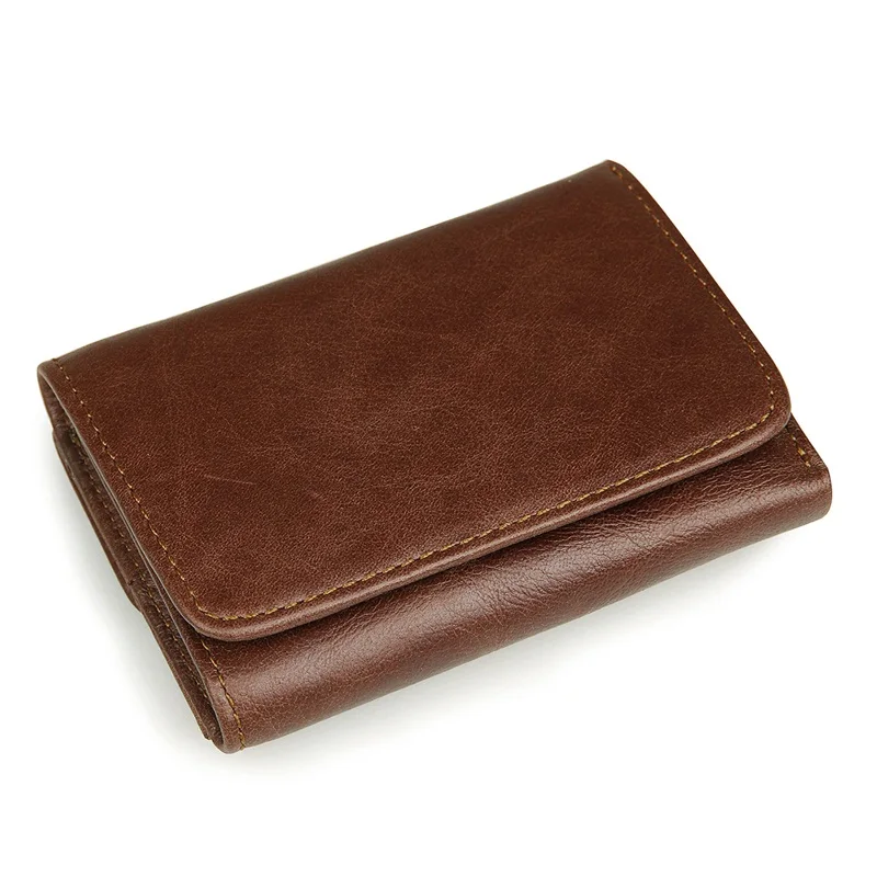 

Vintage Genuine Leather Man Wallet Short Design Men wallets small Retro Luxury Purse Card Holder Coin Pocket