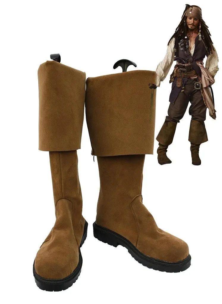 

Pirates of the Caribbean Jack Sparrow Cosplay Shoes Boots Custom Made