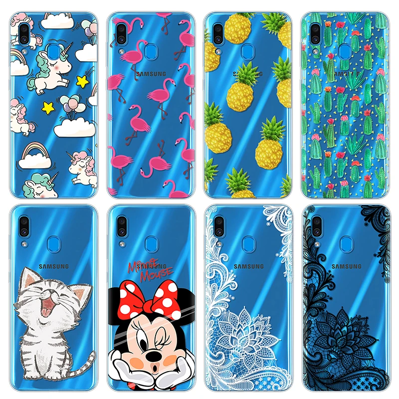 

Minnie Flower Cat TPU Coque luxury Cases for Samsung Galaxy A30 Case Silicone 6.4 inch For Galaxy A30 Back Cover Case Bag Fundas
