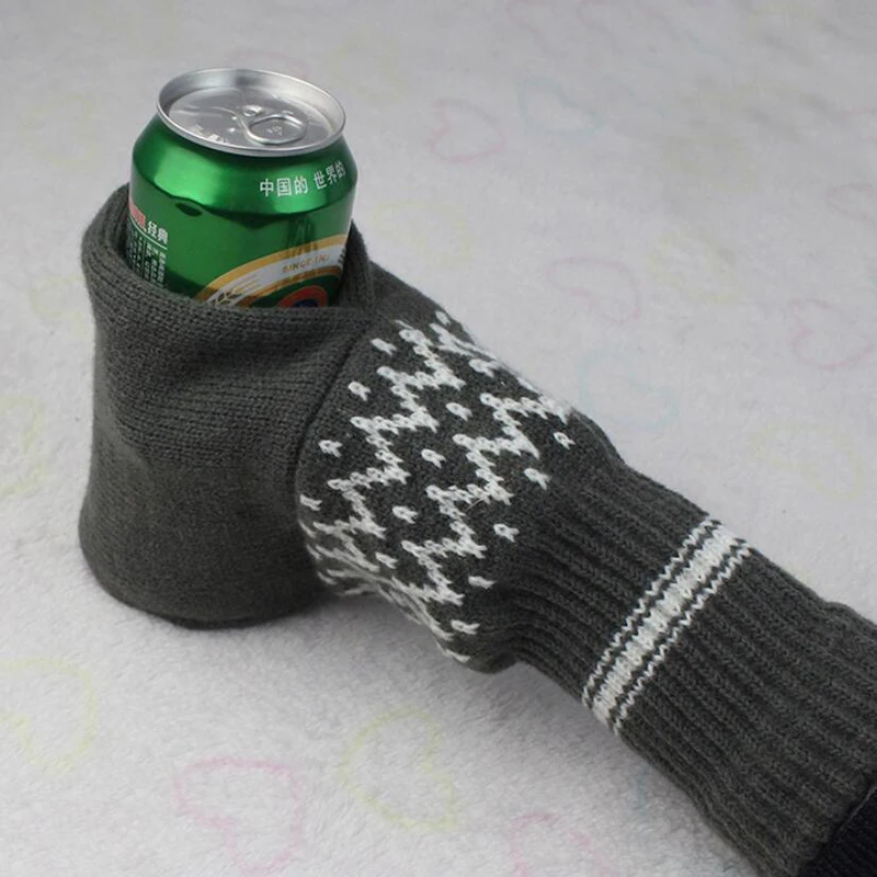 

2019 Winter Warm Mittens Unisex Knitted Gloves Beverage Beer Isolation Knitting Glove New Arrivals Hot Sale ST0010