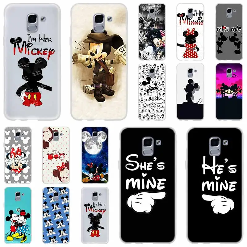 

Mickey For Phone Case Samsung Galaxy j6 J8 J7 J5 J3 J4 Plus 2018 2017 2016 J610 Prime Soft Silicone Coque