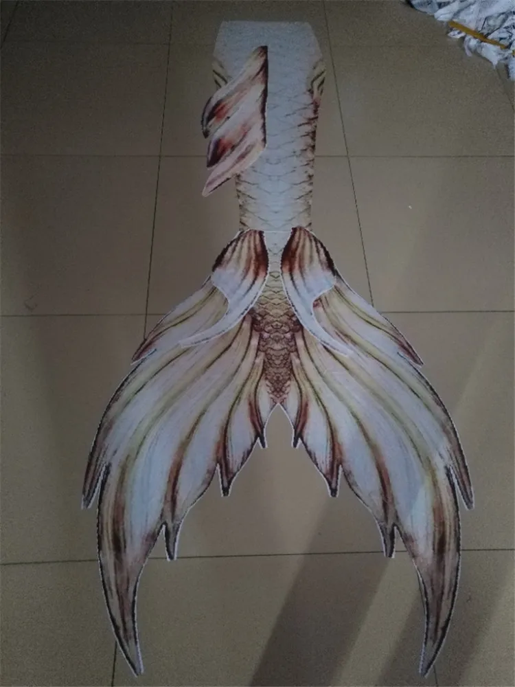 Заказной хвост русалки для плавания хвост и плавники купальника - Цвет: G