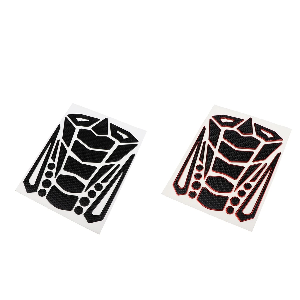 Anti-Slip Tank Pad Knee Protectors Gas Stickers for Motorcycle Red+Black Ensuring Long Service Life Unique Sleek