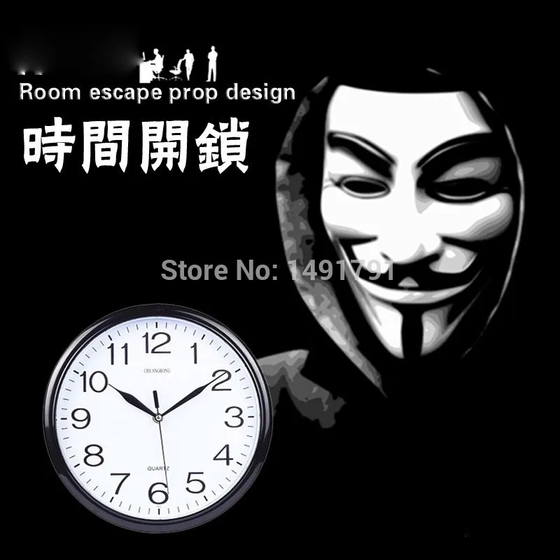 Put the right time to open the lock escape from mysterious room game Real-life escape room game prop escape mysterious room