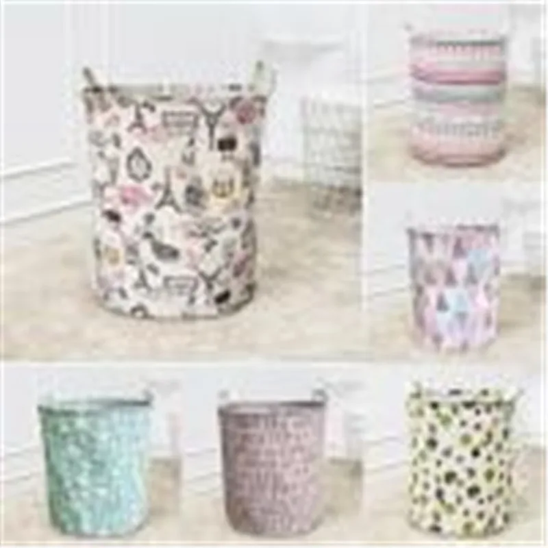 

storage box Waterproof Canvas Sheets Laundry Clothes Laundry Basket Storage Basket Folding storage basket dropship x3053