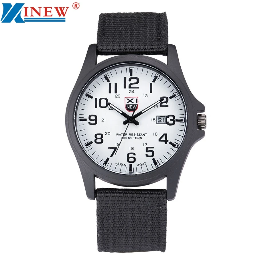 

Relogio Masculino 2017 XINEW Outdoor Mens Date Stainless Steel Military Sports Analog Quartz Army Wrist Watch High Quality J17
