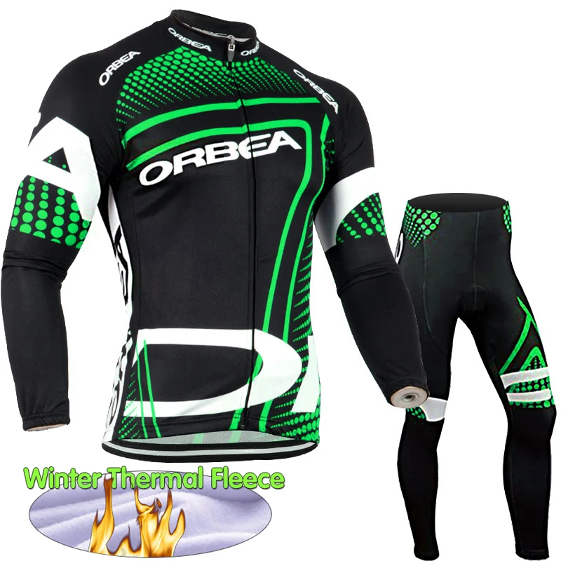 

Pro Team Winter Cycling Jersey Set Men's Long Sleeve Winter Thermal Fleece Cycling Kits Ropa Ciclismo Cycling Clothing Set