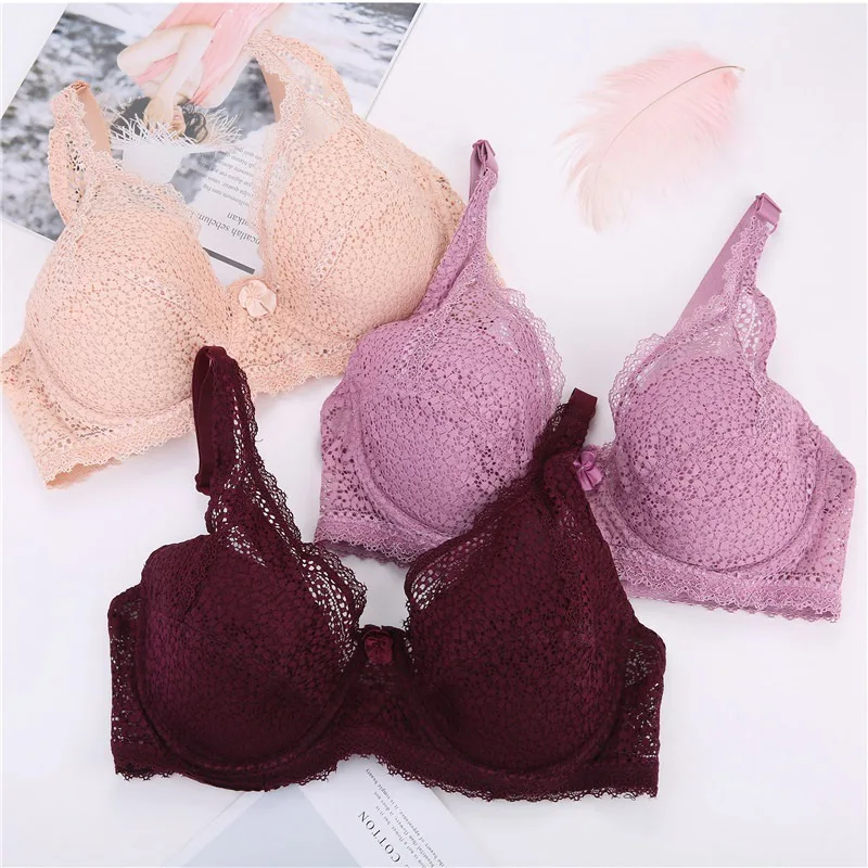  women bra large size bra lace push up underwear bra deep V sexy bra colors bra