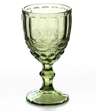 240 мл винтажная рельефная чашка для красного вина, гравированная стеклянная чашка для вина, домашняя чашка для сока, чашка для напитков, шампанского, разные цвета, бокалы для ног - Цвет: F