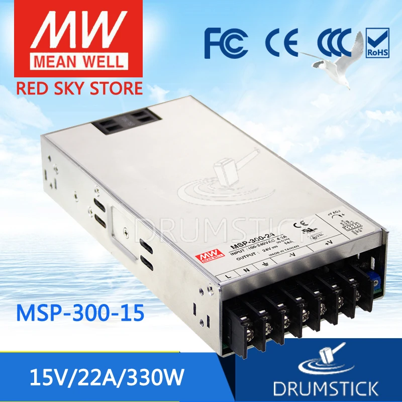 

MEAN WELL MSP-300-15 15V 22A meanwell MSP-300 15V 330W Single Output Medical Type Power Supply