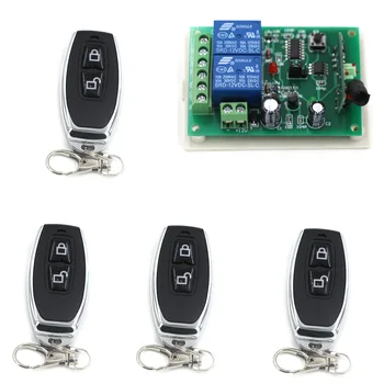 

12V RF Wireless Remote Control Switch 2CH Remote Controller ON-OFF DC 24V Relay Receiver Switch System NO NC COM Momentary