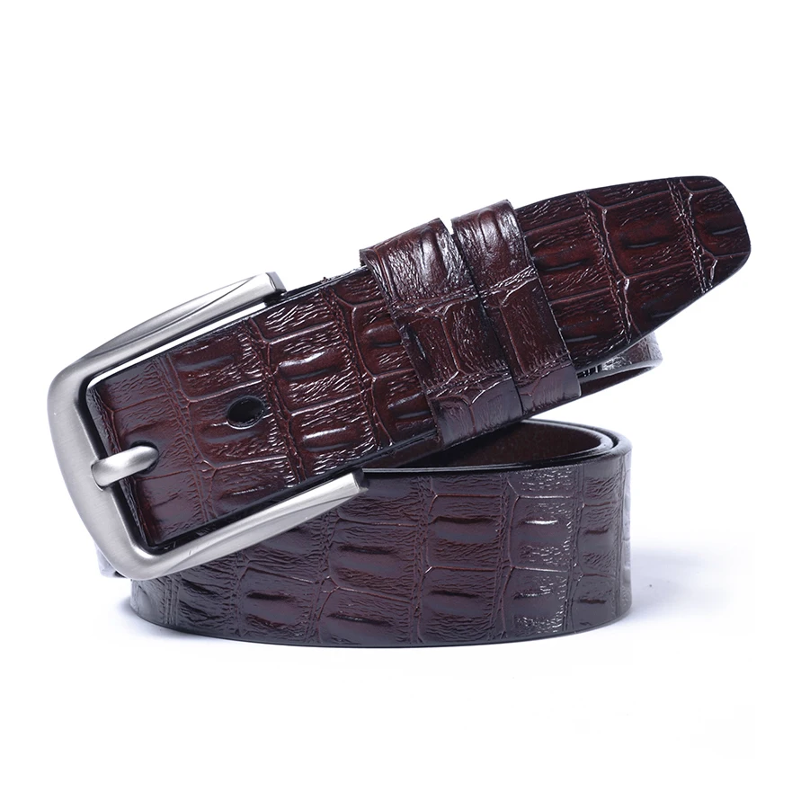 

2019 Men Belt New Luxury Brand Retro Pin Buckle Leather Belt Yellow Belt Men's Business Denim Belt Hot Sale