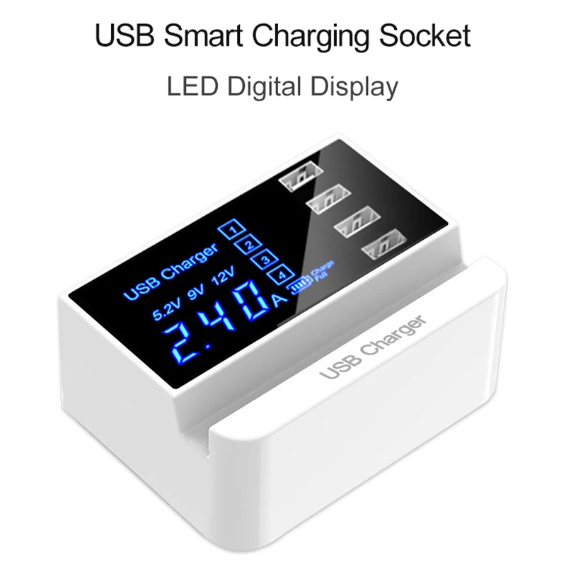 4 ميناء USB متعددة شاحن محور 5 V 4A سطح المكتب USB متعدد المنافذ جدار شاحن للهاتف المحمول كمبيوتر لوحي (تابلت) وهاتف ذكي USB المكونات شاحن الاتحاد الأ...
