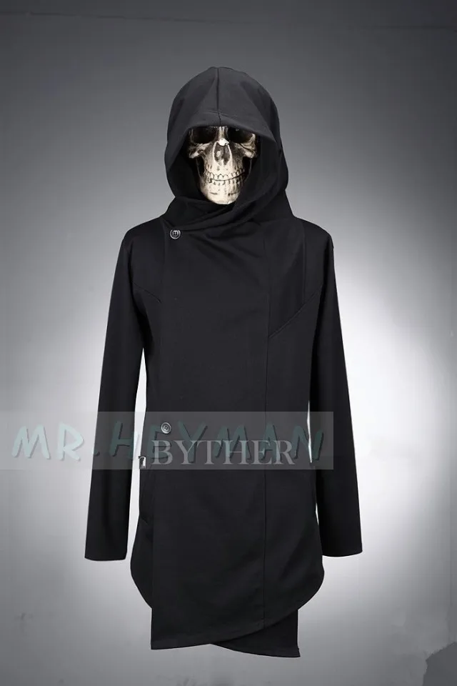 S-5XL 2017 Men's clothing fashion Gd Singer costumes Hair Stylist Asymmetric mosaic cardigan Hooded trench Jacket stage costume