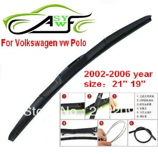 Free shipping car windshield wiper blade for Volkswagen vw Polo 2002