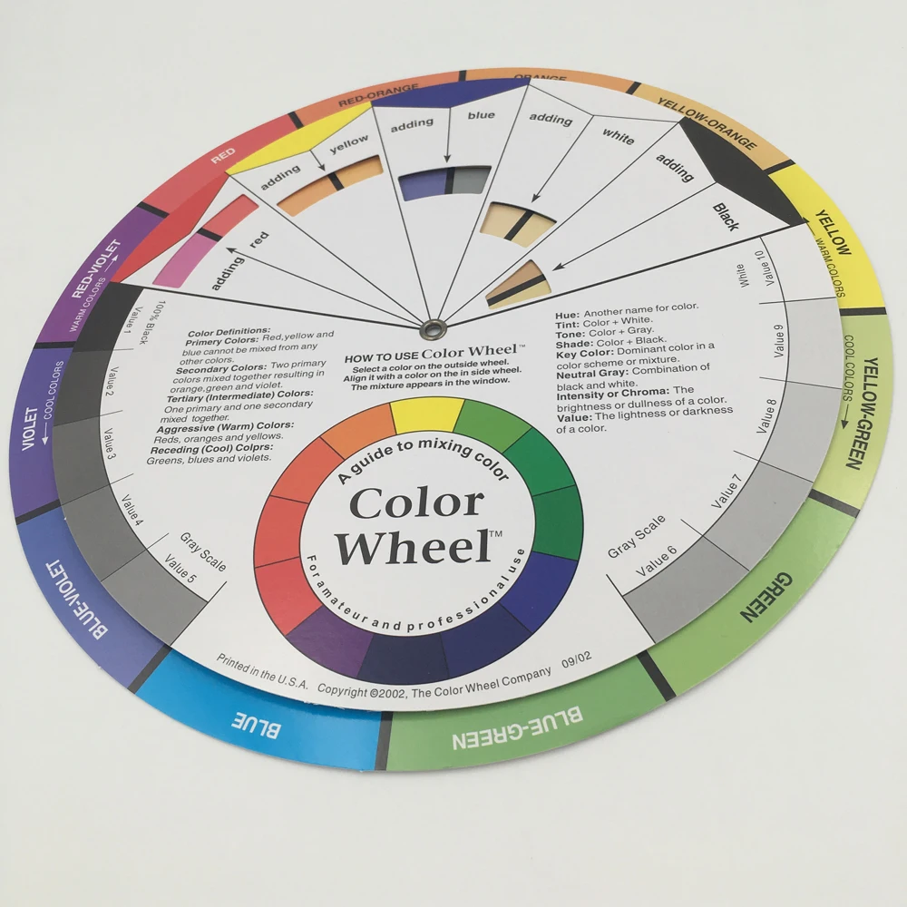 Freeshipping 1Pcs Professional Color Wheel For Permanent Makeup Pigment Mixingin Tattoo
