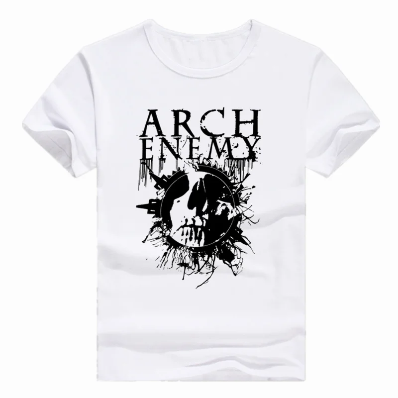 

Asian Size Print Rock Music Theme Arch Enemy Band Logo T-shirt Short sleeve Summer Casual O-Neck T shirt Men Women HCP983