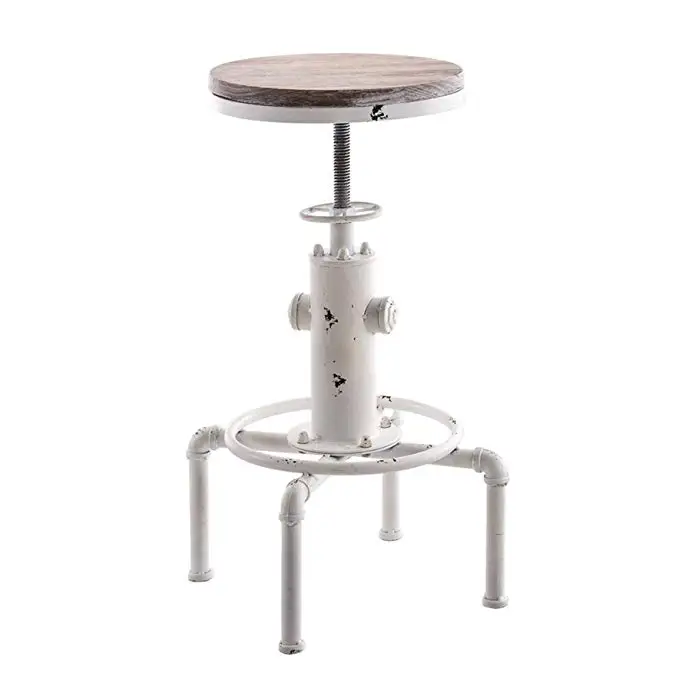 

Bar Stools Industrial Metal Adjustable Height Chair Fire Hydrant Design Bar Stool Chair Kitchen Swivel Dining Chair