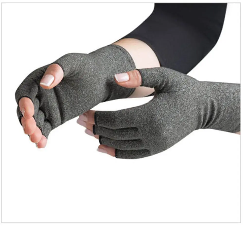 Пара медных компрессионных перчаток руки пальцы артрита боли в суставах карпальные скобки перчатки