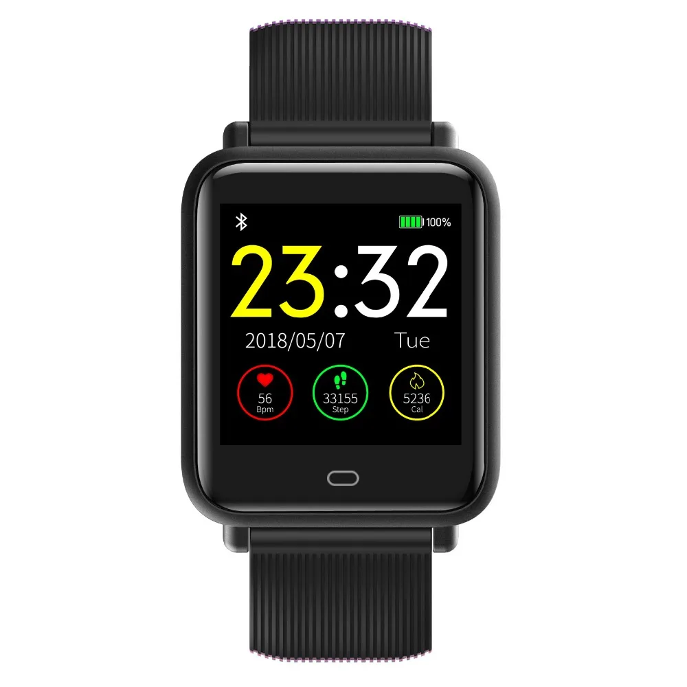 Mesuvida Q9 Blood Pressure Smartwatch (15 Days Work, Message Display, Multi-Sport Model, HRM Heart Rate Waterproof Smart Watch