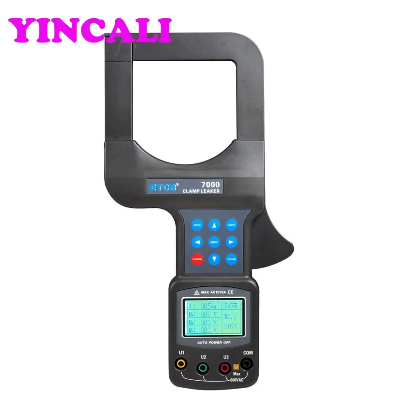

High Accuracy ETCR7000 Large Diameter Clamp Leakage Current Meter Measure AC Leakage Current Three Phase AC Voltage Test