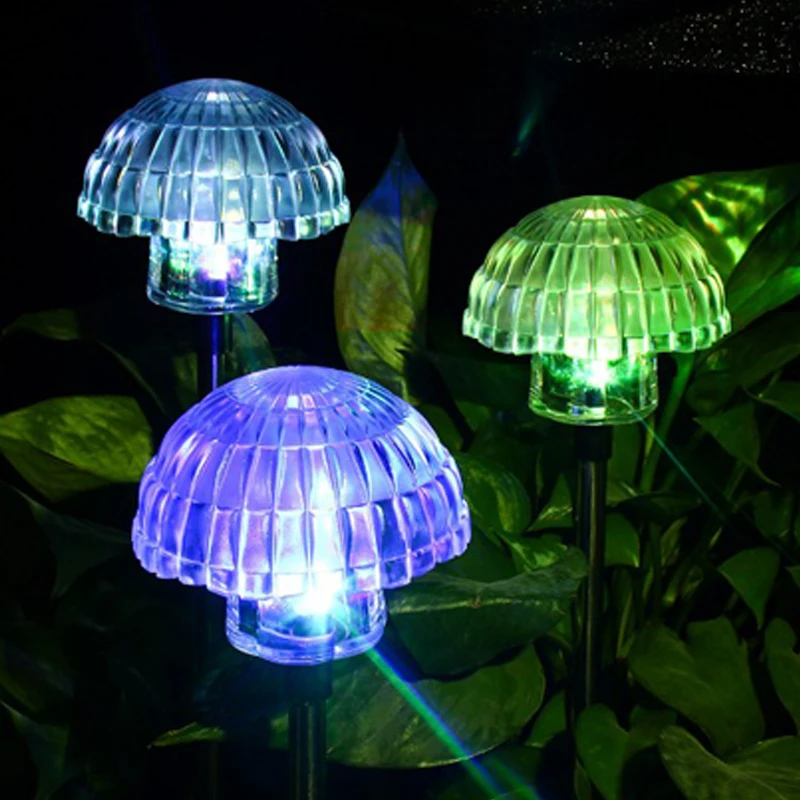 Color-Changing LED Garden Solar Light Outdoor Waterproof  MushroomLily Solar LED for Garden Decoration Path Lawn Solar Lamp  (7)