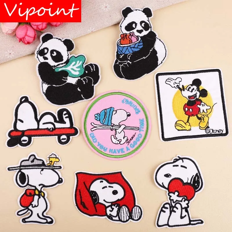 

VIPOINT embroidery panda patches dogs patches badges applique patches for clothing YX-150