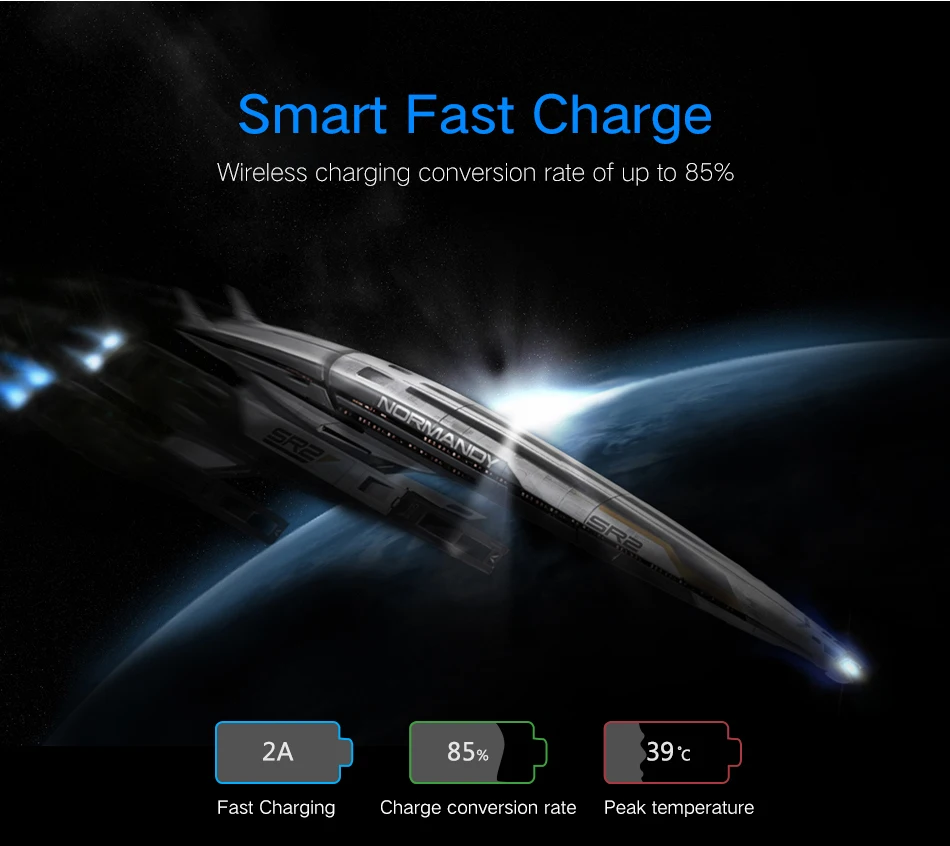 4Wireless Charger for iPhone X 8 Plus Samsung Galaxy S9 S8 Plus S7 S6 Edge Note 4 5 8 Fast Charging Qi Nexus Nokia Sony LG HT