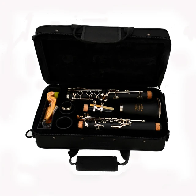 Cheap Profession JINYIN Clarinet JYCL-E100 B flat hard rubber Clarinet 17 key with nickel plated,send Clarinet reeds,mouthpiece,case