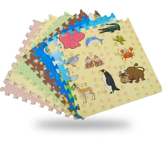 60*60 мультфильм головоломка коврик, детская игровая площадка с морским мире печати напольные подушки