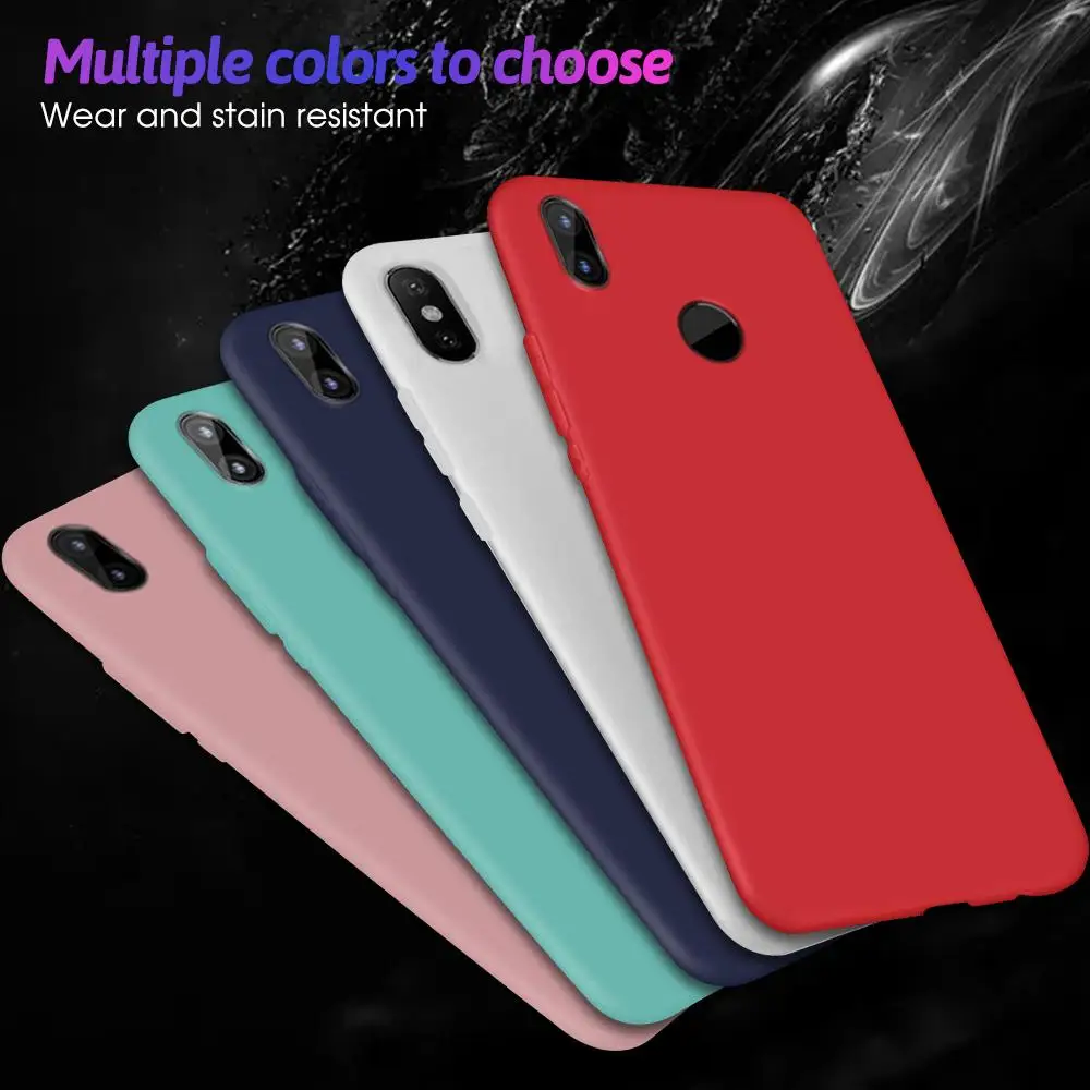

Silicone Protective Cover Case For Xiaomi Pocophone F1 Mi8 Lite Mi A2 Play Max3 Phone Case Redmi Note 5 6 Pro 5A Soft Back Coque